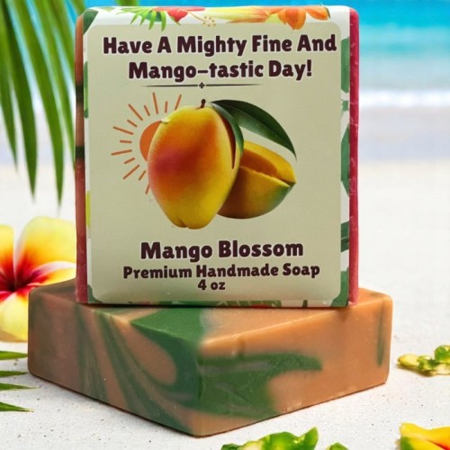 Mango Blossom My Beauty Gift Box Scented Mango Handmade Soap 4 oz